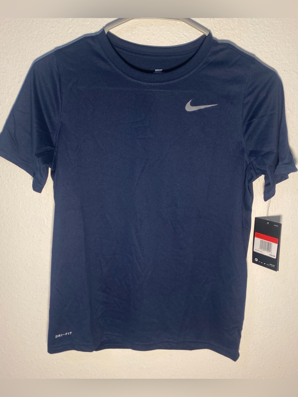 Nike Dri-Fit Kids Tee Navy Blue
Crewneck Short Sleeve Large NWT